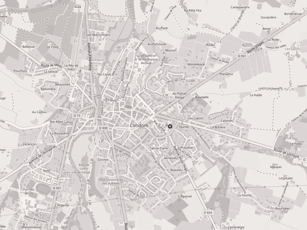 Map of Condom showing the Ma Maison Immobilier office